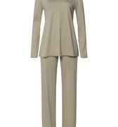Cotton Silk V-Neck Cotton Pajama Set | Silver Sage 74816-2651